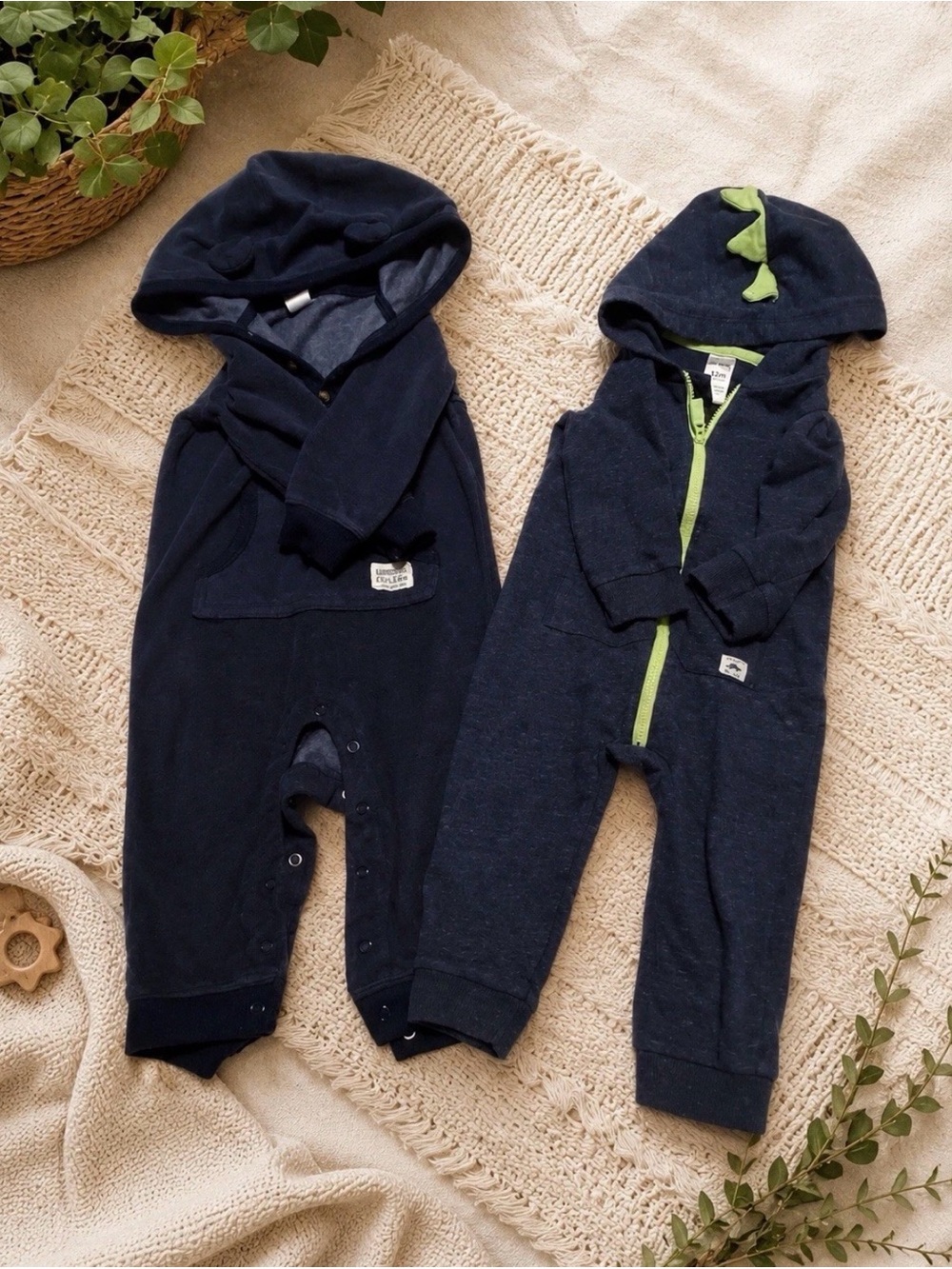 Carter's Dino and Raccoon Bodysuits